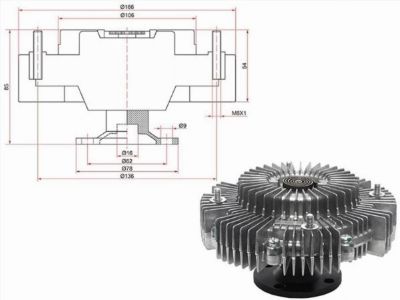 Вискомуфта  Toyota Land cruiser