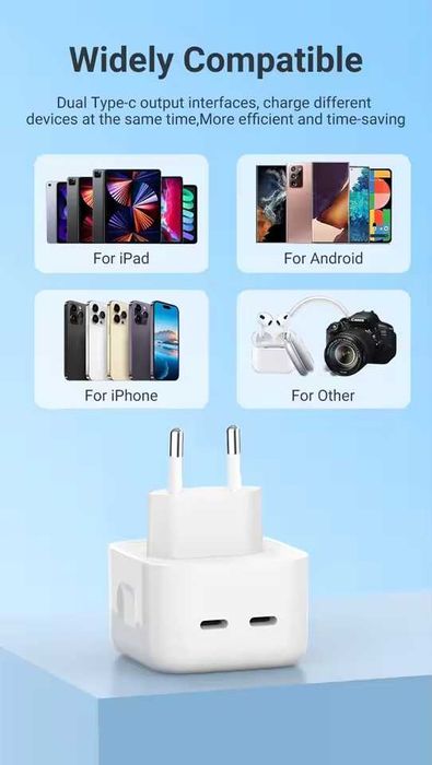 Apple 35W USB-C+C Power Adapter двоен адаптер с TYPE C изход