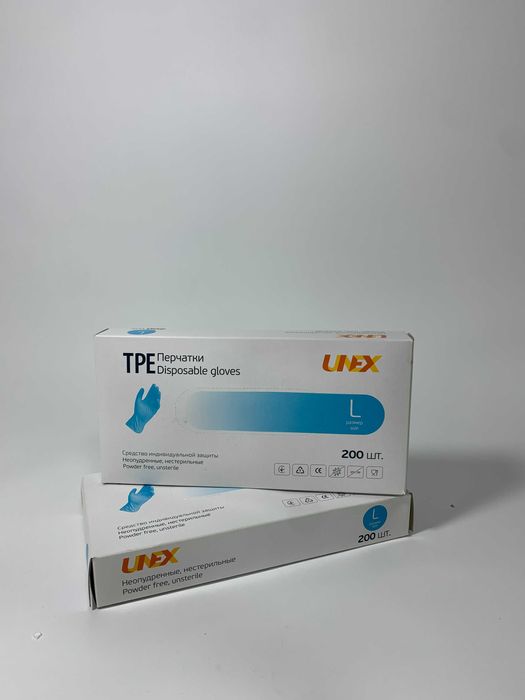 Перчатки Полиэтиленовые (неопудренные, нестерильные) ТРЕ UNEX