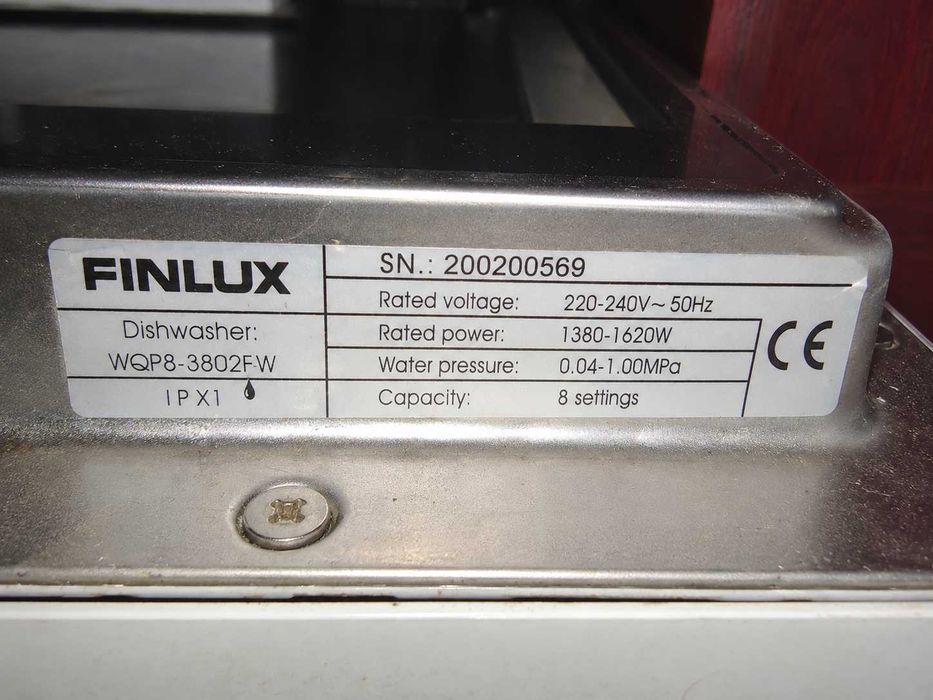 Съдомиялна Finlux WQP8-3802FW – работеща, 8 комплекта