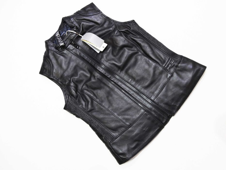 Намален Нов G-star 5620 Custom Zip Leather Дамски Елек Естествена Кожa