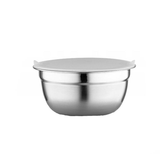 Set 3 boluri pentru bucatarie cu capac din inox, 14/16/18 cm, 6 piese,