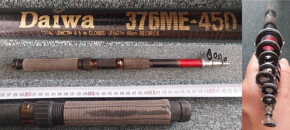 Директен телескоп, различни видове въдици, макари