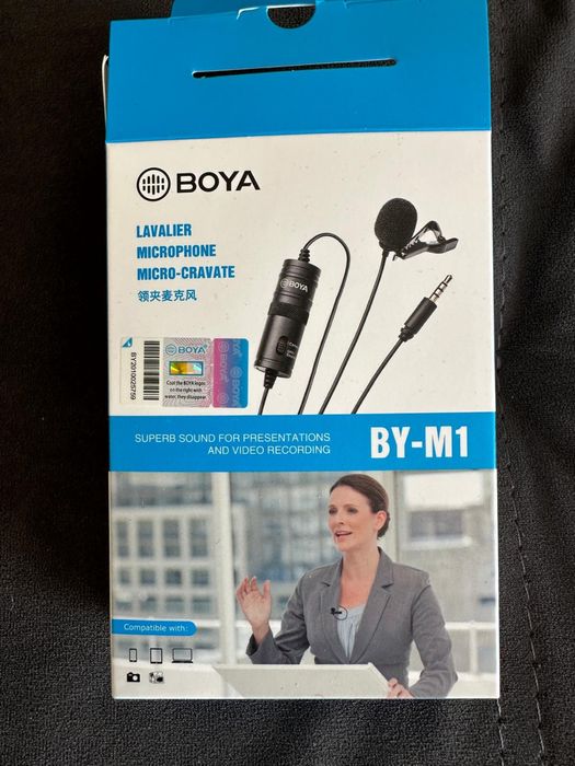 Microfon Lavaliera Stereo, Boya BY-M1, Antech Sim