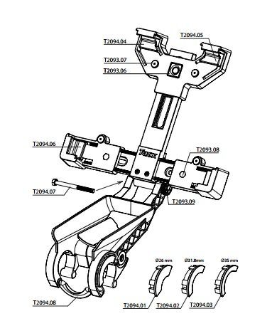 Крепление для планшета на велосипед Tacx Beugel voor tablets