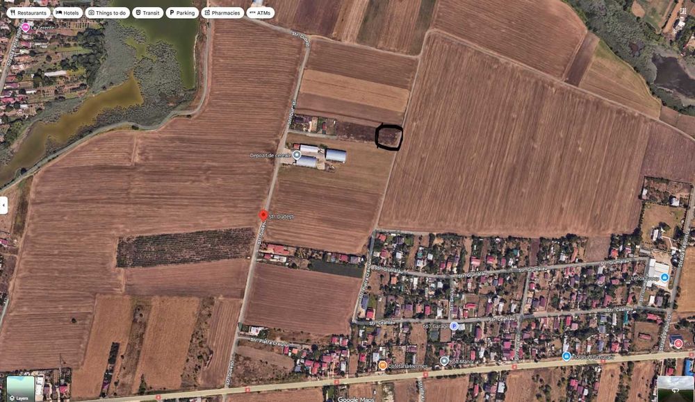 Teren de vanzare intrare in Frumusani