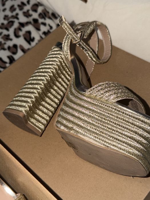 Steve Madden Sandale cu platforma gold rope