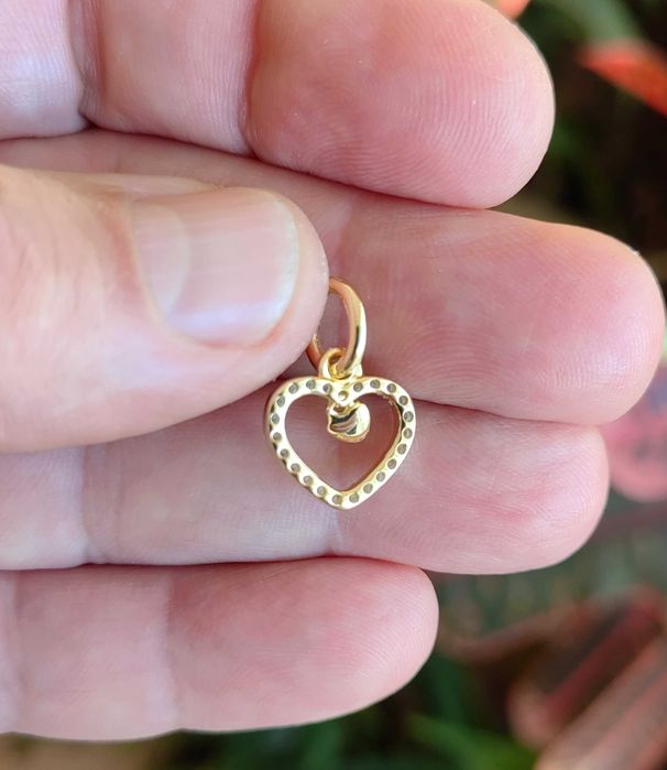 Висулка Пандора с двойно сърце, талисман Pandora