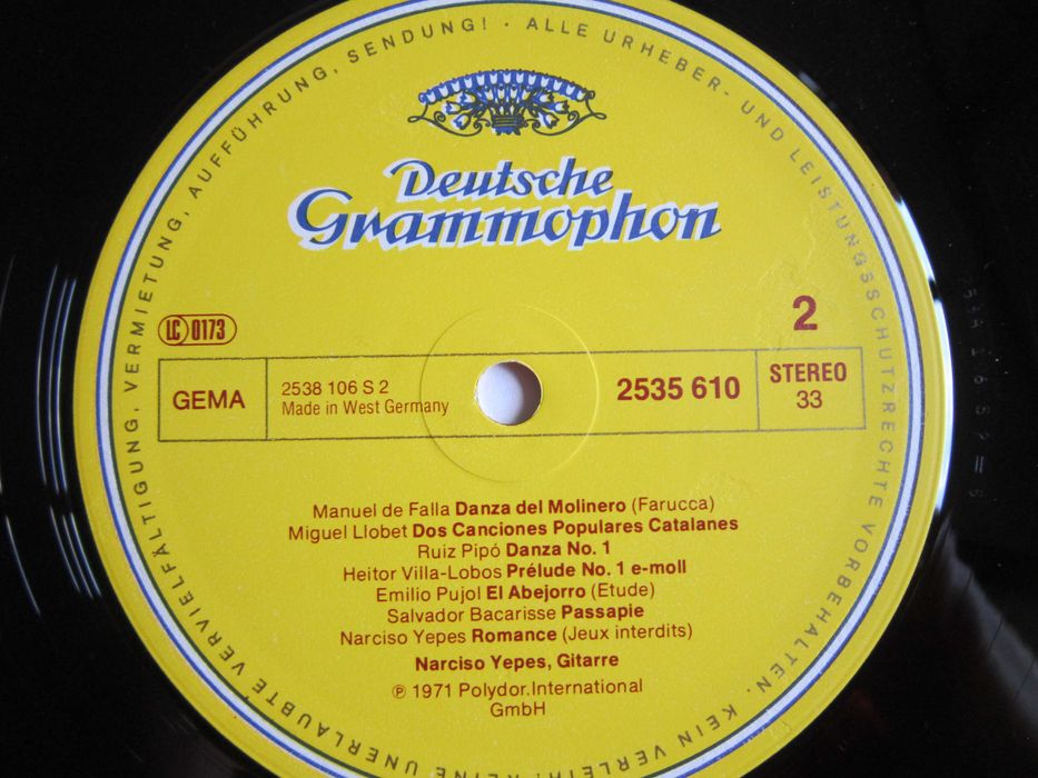 cadou rar vinil Narciso Yepes-Nopți în grădinile spaniole Germany 1978