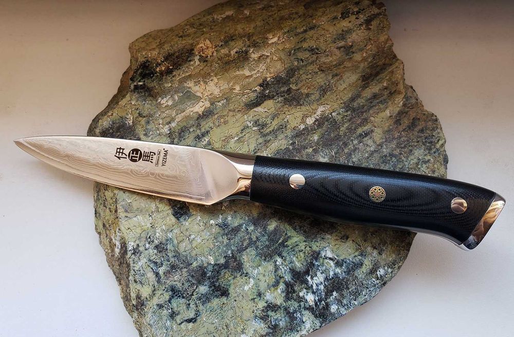 Cutit bucatarie japonez, otel damasc VG10 - vanatoare, pescuit