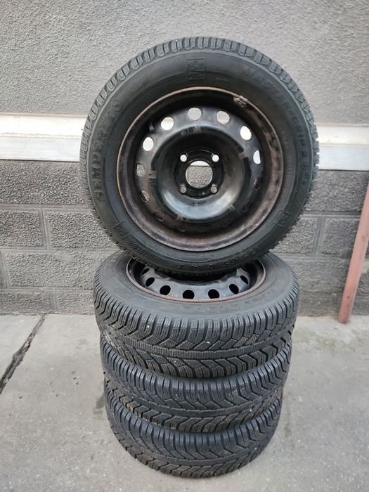 Vând Set Jante 4x108+Cauciucuri 175/65/14 M+S Semperit Import Germania