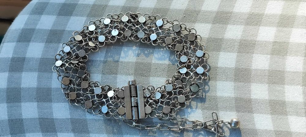 Ръчно Изработена Сребърна Гривна Филигран 17.18 гр./ проба 925