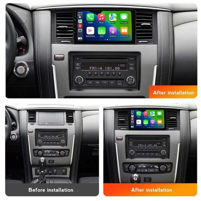 Navigatie Android 14 Nissan Patrol 2010-2020 1/8 Waze CarPlay CAMERA