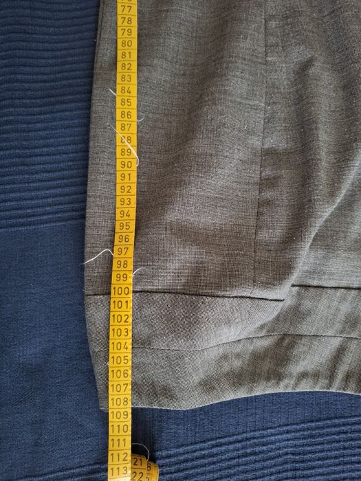 Дамски костюм сако и панталон от вълна и кашмир тъмносив EU42