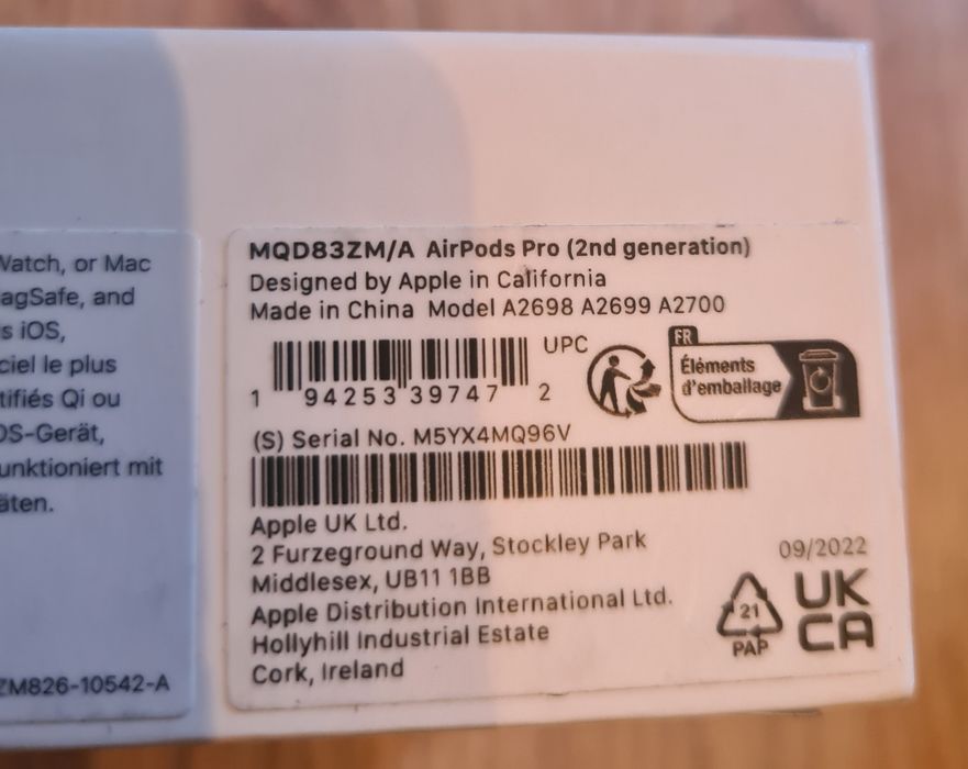 Безжични слушалки Apple - AirPods Pro 2nd Gen