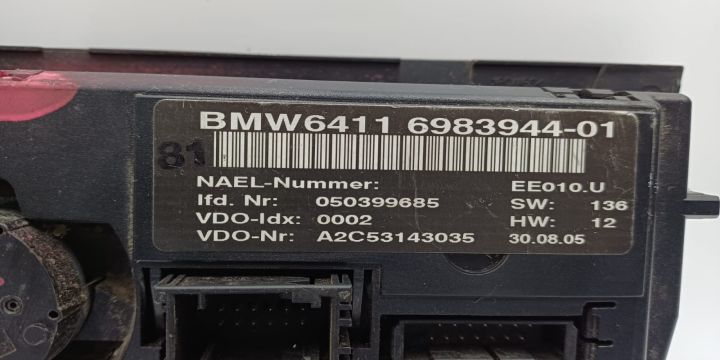Panou climatronic  64116983944 BMW Seria 3 E90/E91/E92/E93