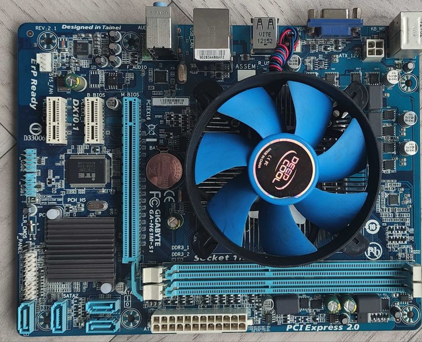 Материнская плата Н61 LGA1155+проц+кулер