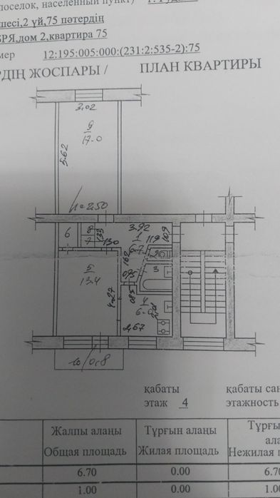 2х комнатная квартира