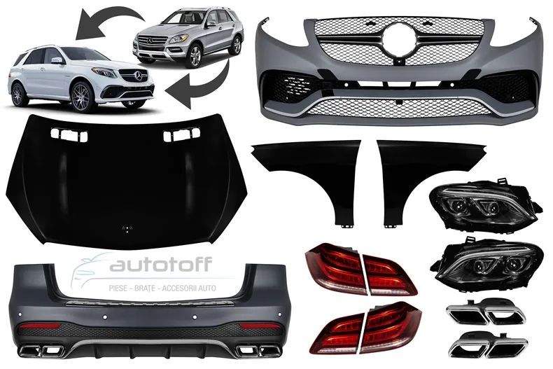 Pachet Mercedes ML W166 (2011-2015) conversie la GLE W166 Design 63 AMG