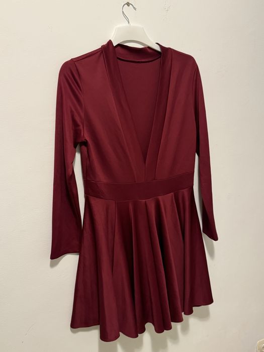 Rochie cocktail burgund