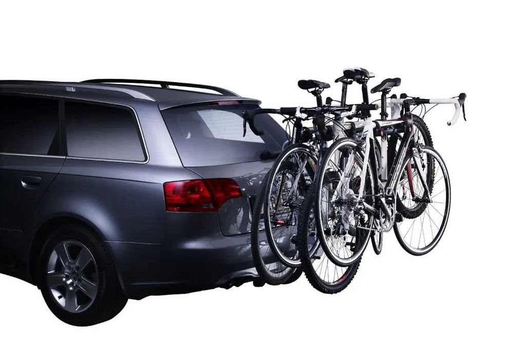 Vând suport biciclete Thule HangOn pentru 4 biciclete + lacăt Thule inclus