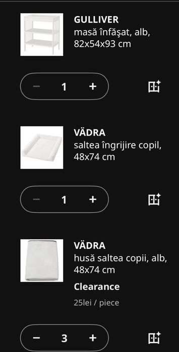 Masa de infasat Gulliver Ikea