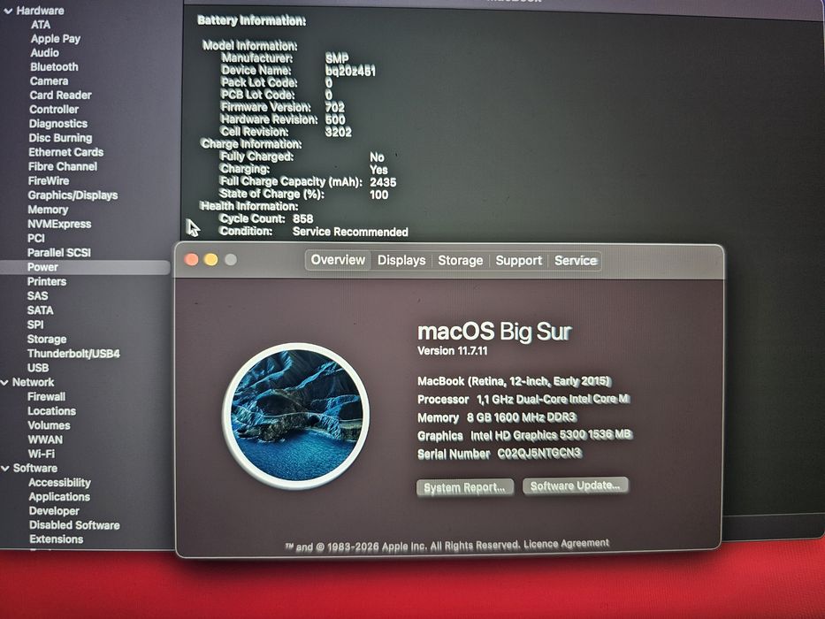 MacBook 12" Retina (Early 2015) - Space Grey + Husă

(Baterie