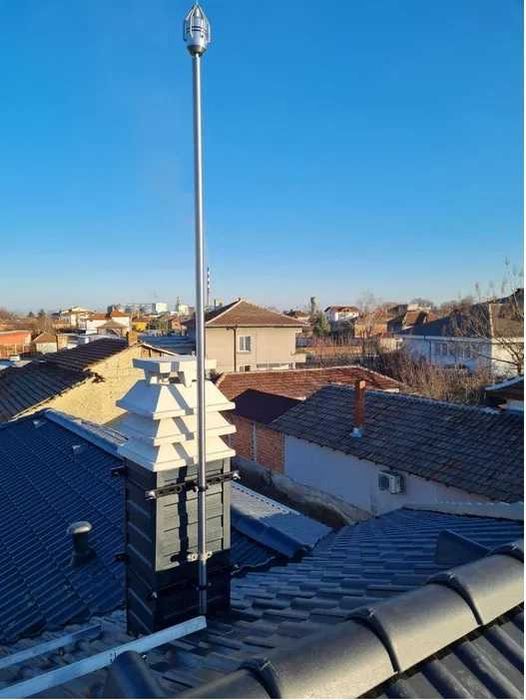 Стойка за мълниезащита за комин