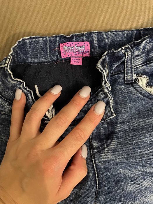 Джинсы на флисе для девочки 92