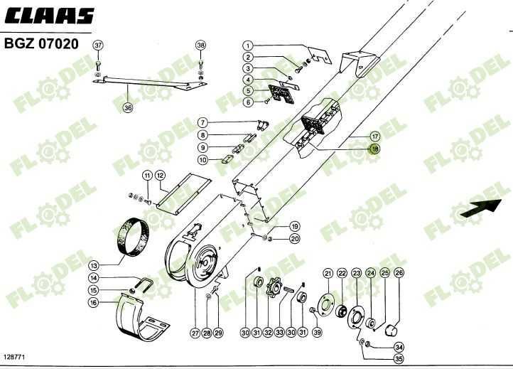 Lant cupe retur CLAAS LEXION 735367