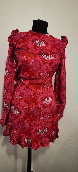 Rochie Zara rosie cu imprimeu floral