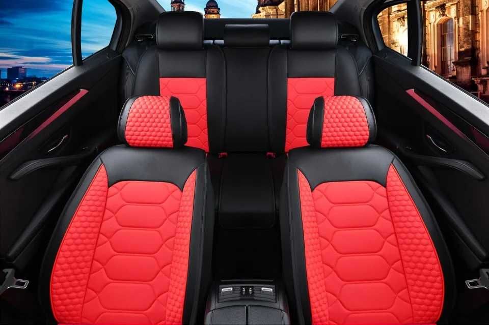 Set huse scaune auto universale, piele ecologica  fata-spate