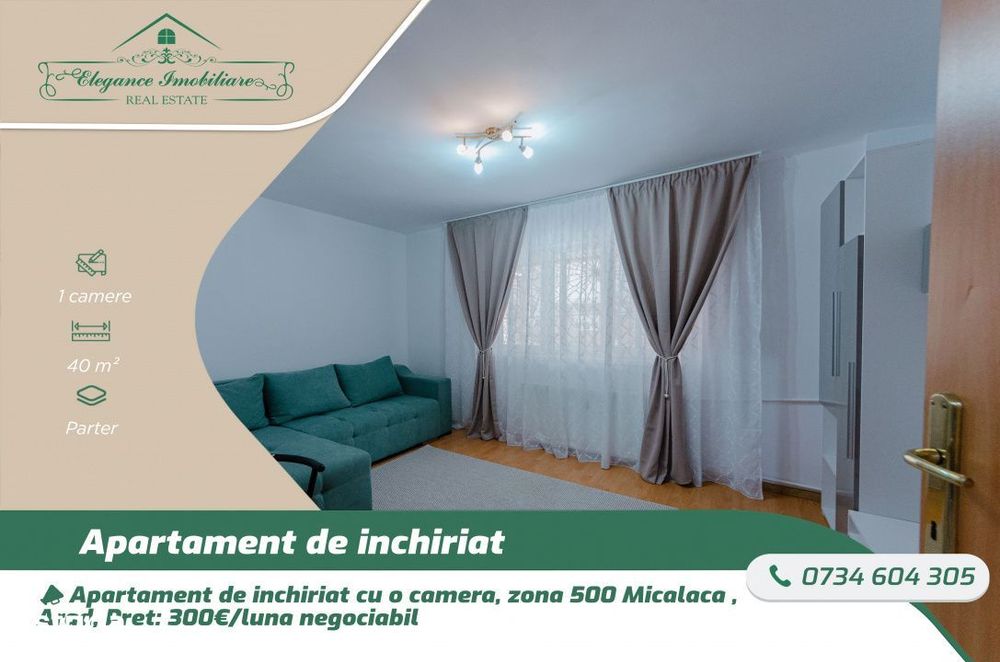 Apartament cu 1 camera , zona 500 Micalaca,Arad