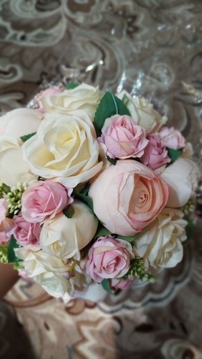 Свадебный букет, бутоньерки и браслет