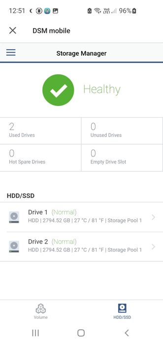 NAS Synology DS218+,  2x3TB WD RED