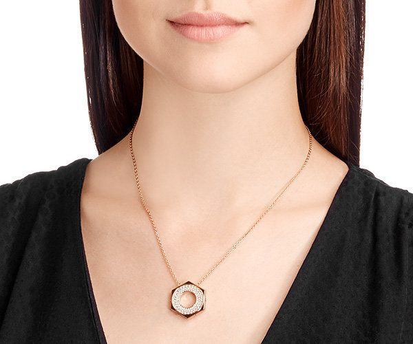 Swarovski Сваровски двулицево колие позлатено