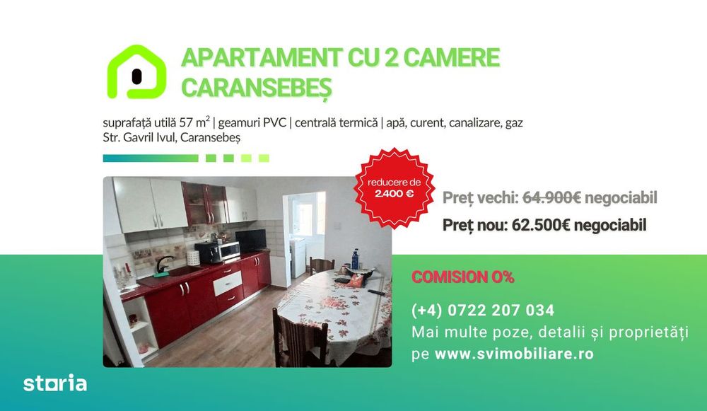 Comision 0 - Apartament cu 2 camere, zona Pipirig
