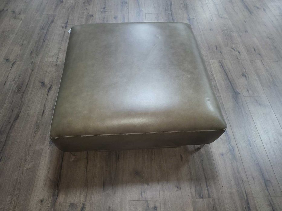 Голяма бежова кожена табуретка