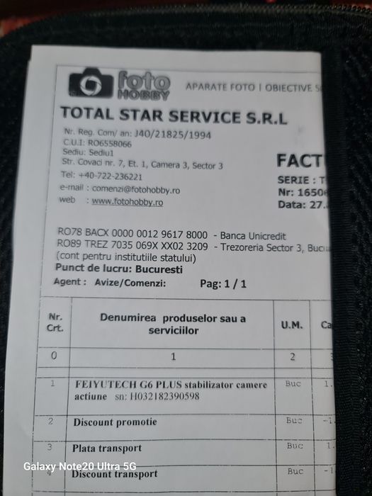 Gimbal stabilizare Feiyutech G6 Plus