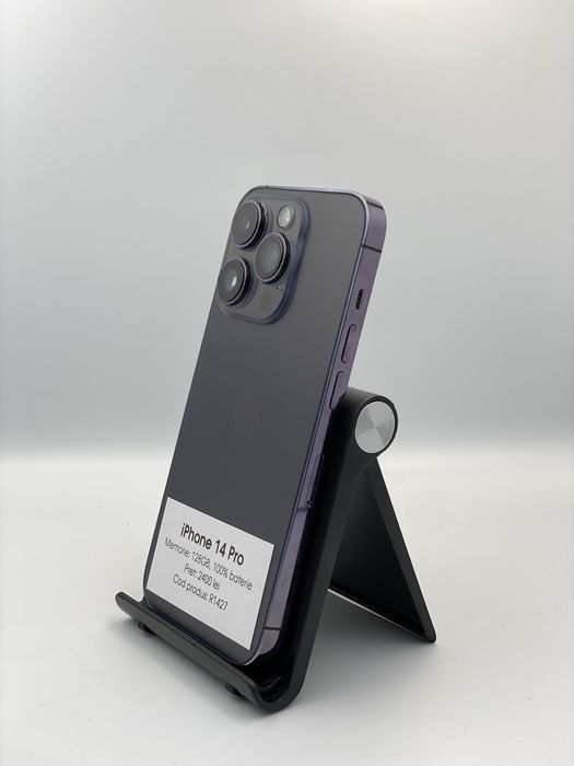 Iphone 14 Pro - 128GB memorie, 100% baterie, 1 an garantie