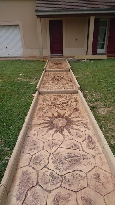 Beton amprentat dezactivat