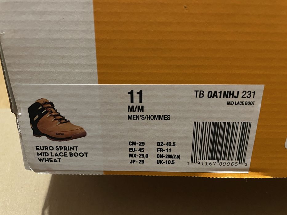 Timberland Eurohiker 45 н. 29 см