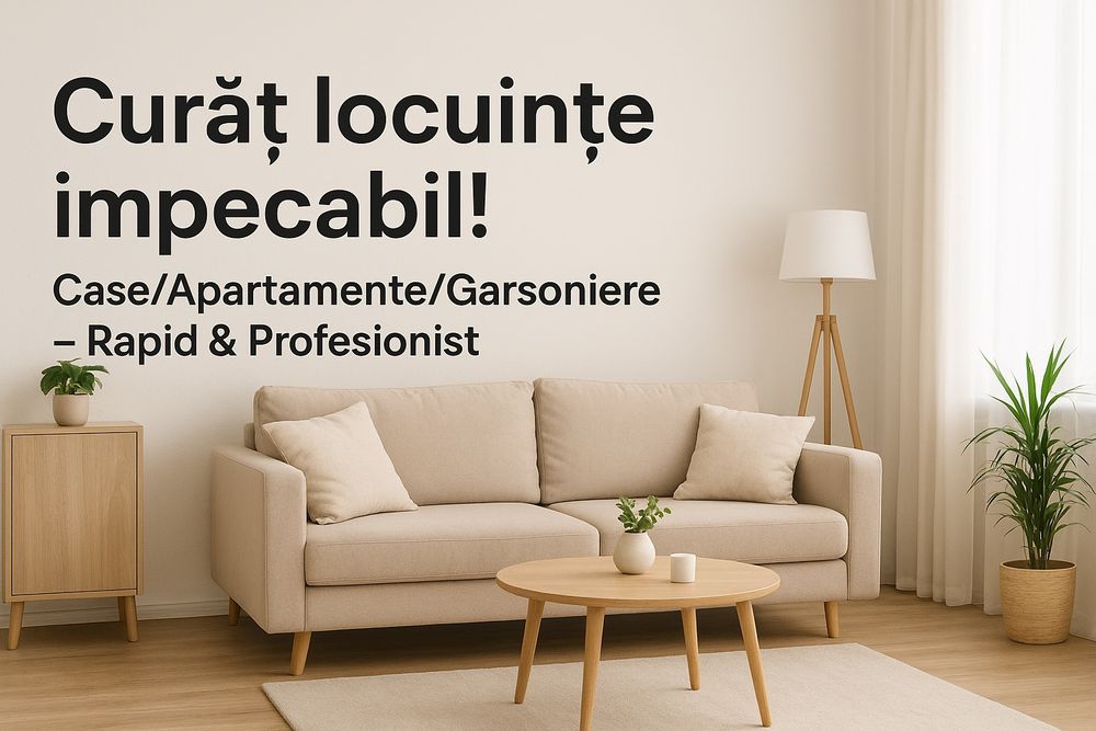 Curățenie completă - apartamente/ garsoniere - pret corect