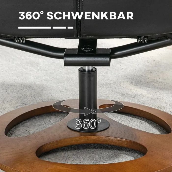 HOMCOM Фотьойл с табуретка