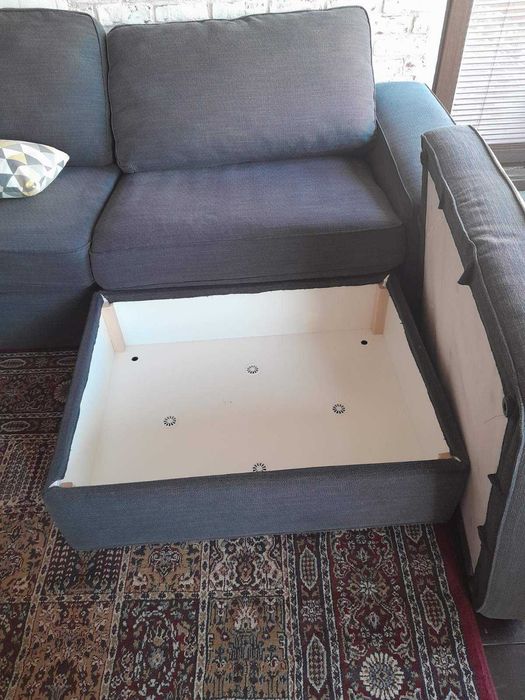 KIVIK 3-местен диван + табуретка с ракла + втори нов  калъф