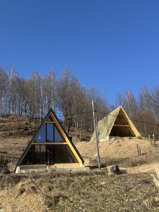 Constructii cabane A-Frame si case Modulare din lemn