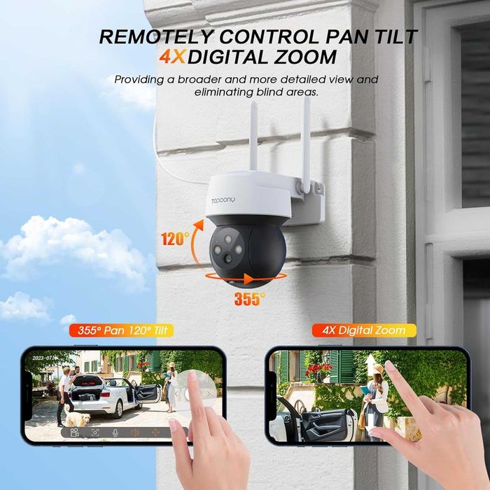 Topcony PTZ 2K 360° охранителна камера на открито