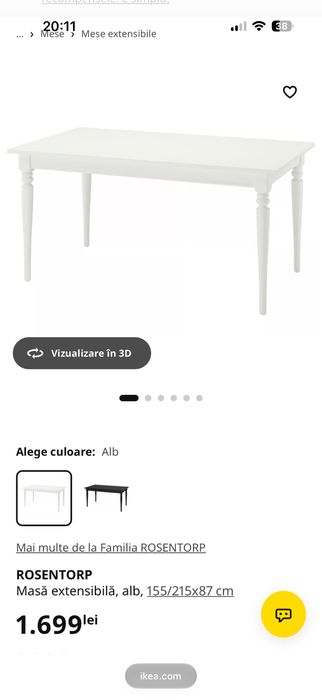Masa ikea rosentorp
