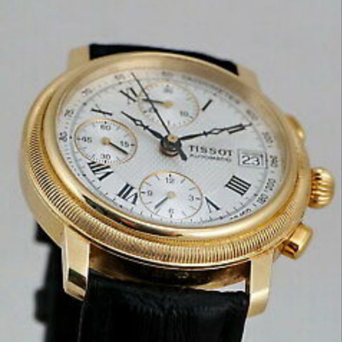 Tissot 18k greutate aur brut 55g total 87,38g 38mm\12,62mm-7750 valjou