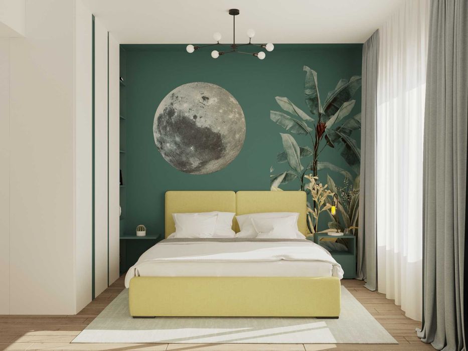 Tapet dormitor creat de designer